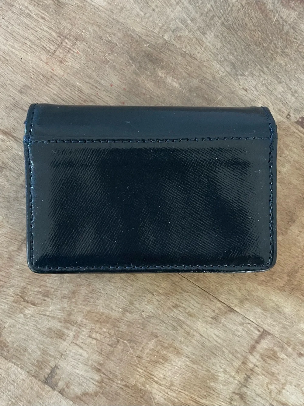 🖤 Tory Burch Black Patent Leather Card Case Wallet